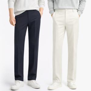 중년 남성 면바지 스판 링클프리 치노 팬츠 봄 여름 가을 베이지 흰색 네이비 남자 빅사이즈 바지 30~44
