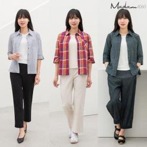 26SS 마담4060 선염체크 시어서커 셔츠 자켓 3종