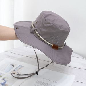 세이프티 남여공용 접이식 등산모자 웨이브사파리 트래킹모자 정글모 부니햇 버킷햇 그레이컬러