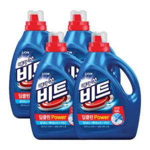 비트 딥클린파워 액체세탁세제 일반용 용기 3L 4개