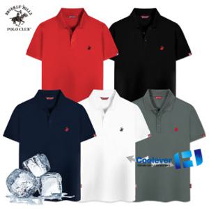 비버리힐즈폴로클럽 남여공용 기능성 쿨에버 스판 반팔 카라 티셔츠 TPW-001