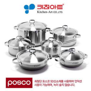 키친아트인덕션쿠커 스텐 냄비 IH 양수 편수