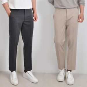 봄상품 솔리드 슬랙스 남자바지 부분 밴드 남성 민자 9부 정장 팬츠 국내생산