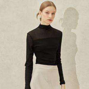 리안뉴욕 시어 하이넥 티셔츠