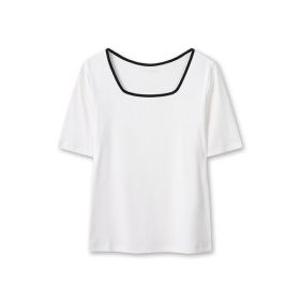 여성) 코튼 립 스퀘어넥 5부티_MSF2TS2020