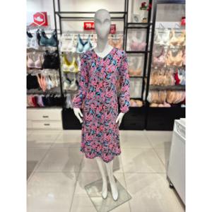 S 와코루) 모달 페이즐리나염 홈웨어 원피스 WGN358W-VI