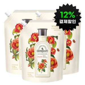 (12%결제할인)허브마리 카멜리아 유연제 1.6L 3개