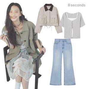 4/21 무료반품+65%할인+18%추가할인쿠폰+에잇세컨즈 의류 라운드넥니트 부츠컷청바지 바람막이점퍼 특가