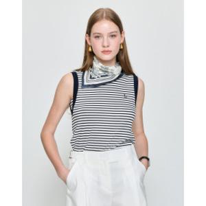 면네이비 스트라이프 단독형 민소매 티셔츠 HSTS5B402N2