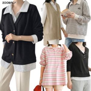 주발이네 봄 빅사이즈 박스티 후드티 맨투맨 원피스 롱티 면티 니트 폴라 목티 라운드넥 카라 기모 겨울