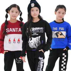 겨울 주니어 여아 초등학생 기모 후드 맨투맨 티셔츠