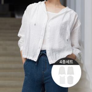 시스루 셔츠 3종+나시1 4종세트