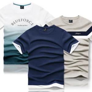 여름신상 반팔 라운드티/남자옷커플기본프린트무지티