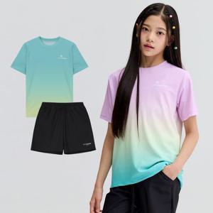 [에스티홀리데이]주니어 아동 래쉬가드 반팔상하세트 ST402 수영복