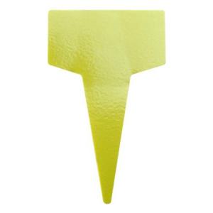 T자형 칼라 식물 이름표 100장1묶음 옐로우(중) .꽃 식별표 화분 표찰 라벨.