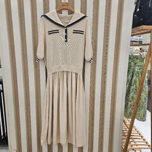 나인스텝 HC11 배색라인니트원피스 n24no4204