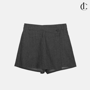 엘케이트 여성 데님 치마바지 미니 반바지 랩 청 숏팬츠 LFLP005