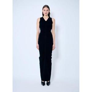 26 SS 알렉산더왕 여성 주름진 와이드 V 넥 맥시 원피스  awg0259009blk