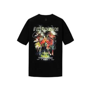 우영미 야자수 그래픽 티셔츠 블랙   25SS W251TS04718B