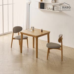 라로퍼니처 보나 800 고무나무 원목 2인 식탁 세트 메이플 (식탁+의자2)
