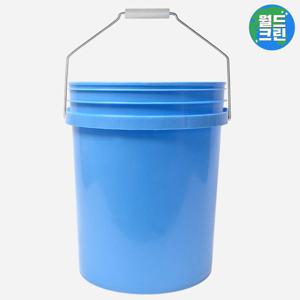월드크린 다용도 휴대용 버킷 20L 스카이블루 세차 워시 청소 물통 양동이