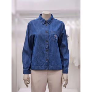 [프렐린]RBB261040 루즈핏 데님 셔츠 블라우스