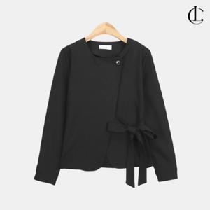 엘케이트 여성 봄 허리 스트랩 아우터 오피스룩 페미닌 하객룩 논카라 랩 재킷 LPPA008