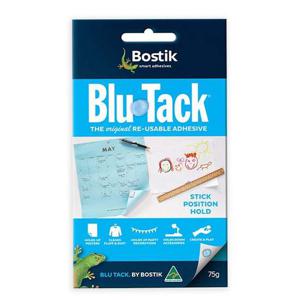 (블루택)블루75g blutack 접착제 재사용점착제 찰흙대용 점토놀이 사진붙이기 소품고정