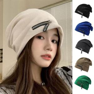 여성비니 코듀로이 지퍼 포인트 패션비니 ELM-065