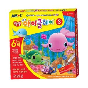 18000 탱탱 아이클레이 3번 6색 30g 아모스 (점토놀이 컬러클레이 찰흙)