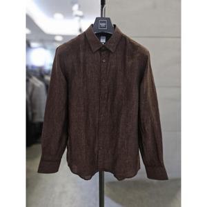 바쏘옴므 세이브존03 바쏘옴므 남자 셔츠 린넨100 긴팔 무지 남방 WSAFA1TT38A