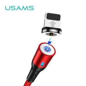 충전케이블 USAMS 페브릭 LED 원형 마그네틱 케이블 U29 2.4A 2M