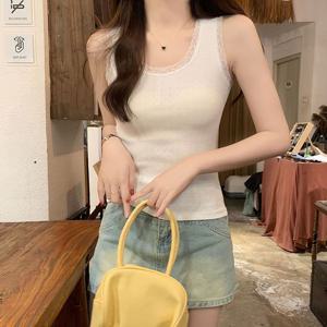 민소매티셔츠 F007324 일년내내 스판 레이스나시티