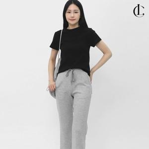 엘케이트 여자 티셔츠 면 무지 라운드 반팔 데일리 이너티 LLI001