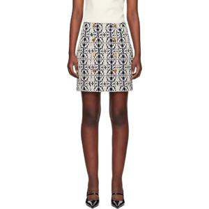 막스마라 미니스커트 화이트   네이비 리버 미니 스커트 251118F090002