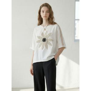 [포커스]데이지 어깨망사 티셔츠_FM5F3TS3282