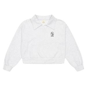 [에꼴리에]여아 오픈 카라 맨투맨 티셔츠 23QT753_GY