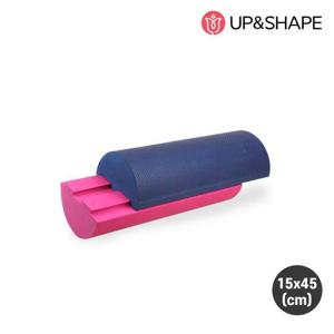 업앤쉐이프트랜스폼롤러 15x45cm(핑크블루) 요가 홈트레이닝 롤러 운동용품 미끄럼방지 안전한운동기구