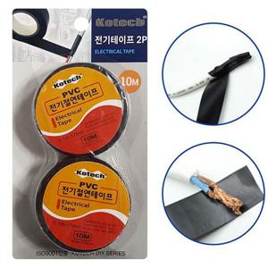 코텍 전기 절연테이프2P K-5051 전기작업 배선정리 전기테이프 절연테이프 전기작업 전선작업 배선정리 전선테이프 전기테잎 절연테잎