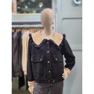 클리지 세이브존03 클리지 프릴 빅카라니트자켓 ACN8WJK17GA