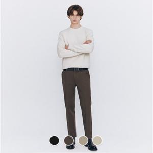 [지오다노]남성 간절기 얇은 테이퍼드핏 히든밴딩 치노 면 팬츠 116523