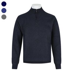 남자 겨울 패턴 기모 반집업 니트 DD-L-KN-628-3-네이비