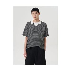 에잇세컨즈 8SECONDS 썸머 트위드 오픈카라 니트 풀오버 블랙 (454551JQ55) 454551JQ55 405562