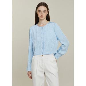 [잇미샤][잇미샤] 라운드 버튼 업 블라우스 (ITP4WBL550)_DG_DG