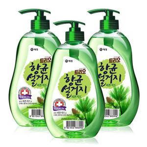 트리오 천연 피톤치드 주방세제 용기 750ml X3개