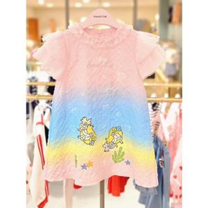 [프렌치캣 9D] 핑크 인어 전판 나염 원피스 (Q52DCO170P1)