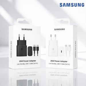 삼성 정품 25W 절전형 GaN PD PPS 초고속 충전기 어댑터 USB CTOC케이블 포함 C타입 고속충전기 갤럭시S25 S24 S23 아이폰 EP-T2510X N