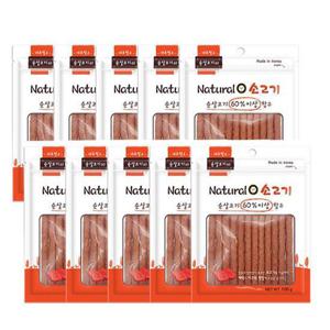 애견간식 강아지 져키 네츄럴오 소고기 100g 10개