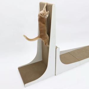 네네린도 자이언트 수직 월 고양이 스크래쳐 웜 화이트