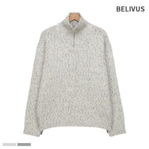 [빌리버스]빌리버스 남자 니트 반집업 겨울 긴팔 BOP156